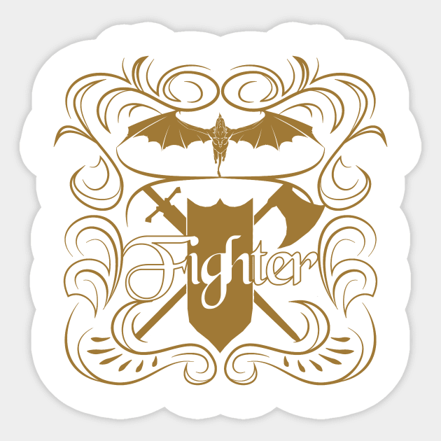 The Fighter Sticker by Riverlynn_Tavern